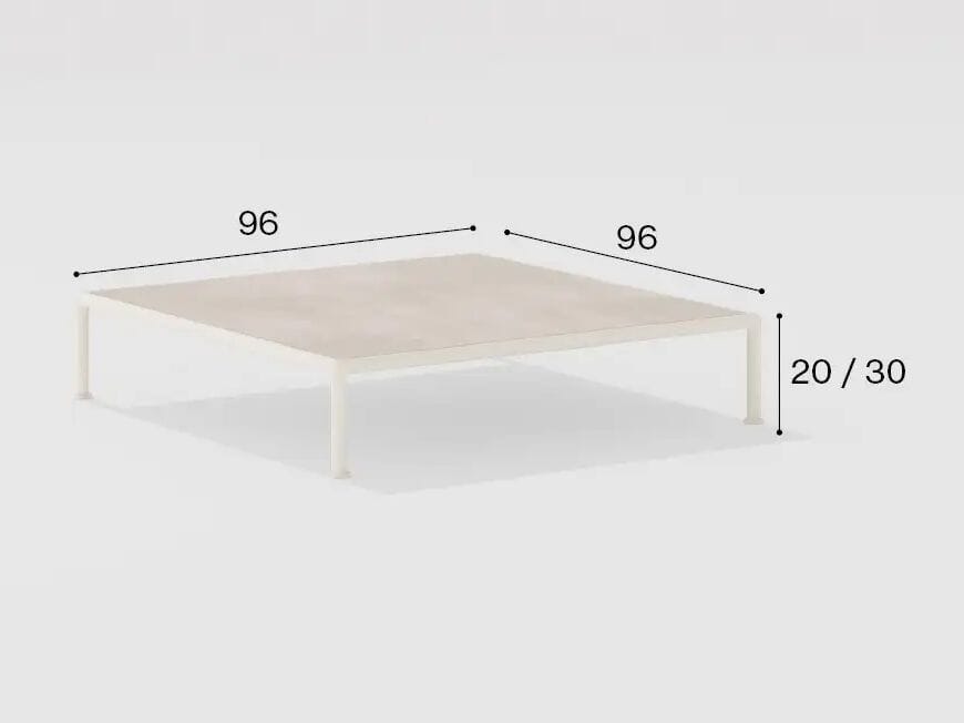 Низкий квадратный садовый столик из керамогранита FAST Roè ARCH-00071635 - Вид №2