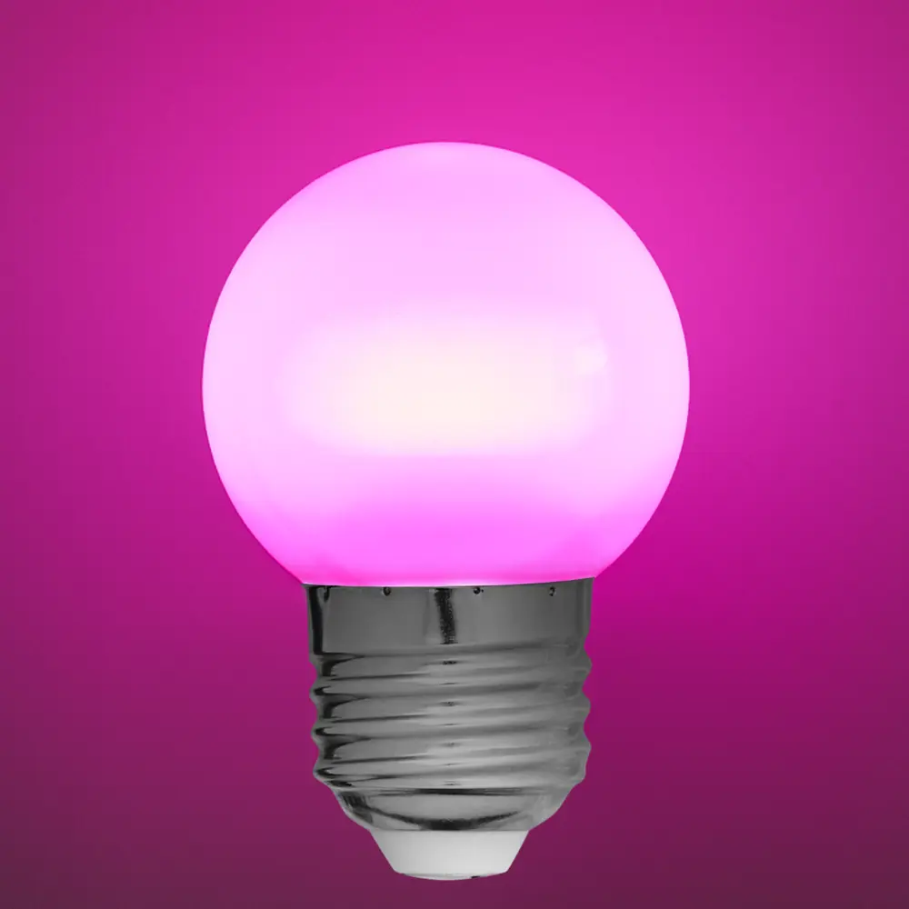 Светодиодная лампа Volpe фиолетовая E27 1Вт для интерьерной подсветки 82422141