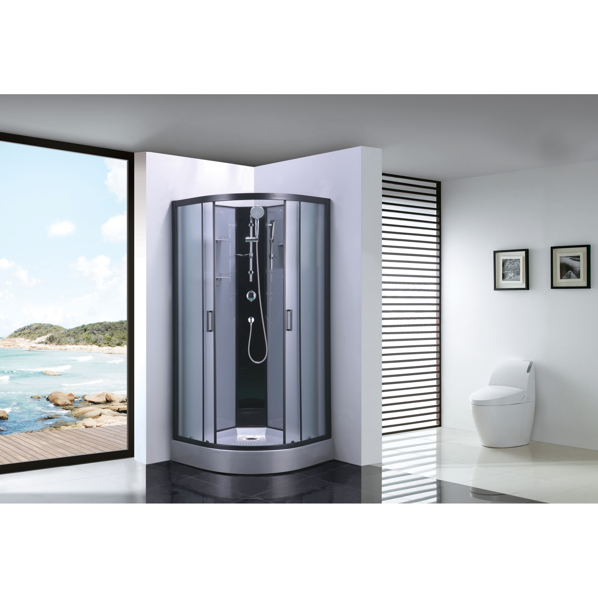 82138070 Душевая кабина Ferro низкий поддон 100х100 см Santreyd  - Вид №12