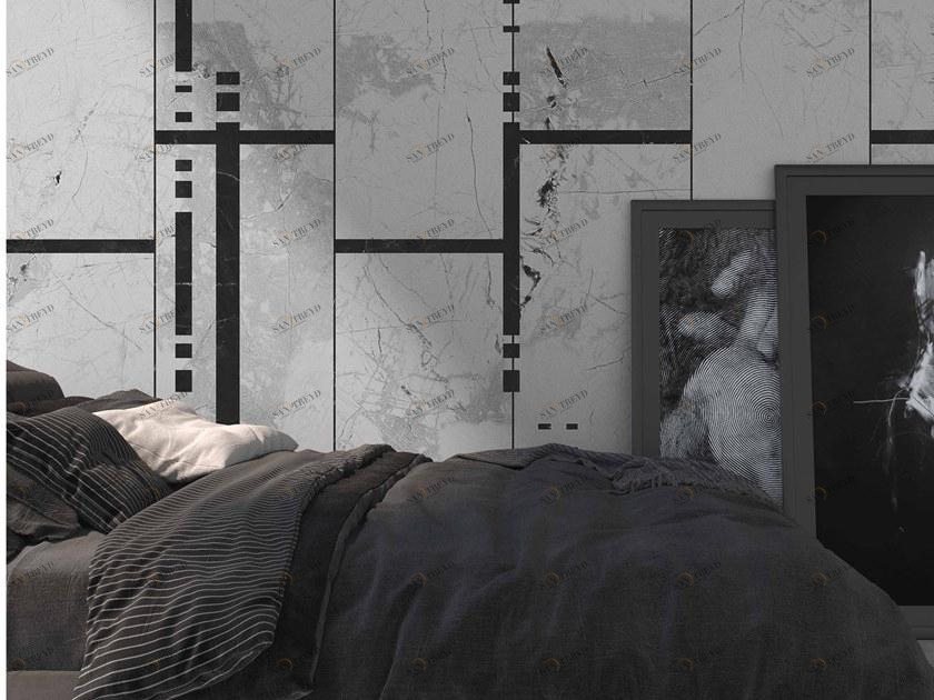 YO2 Геометрические виниловые обои с эффектом мрамора Cast icons sun-id-1344995