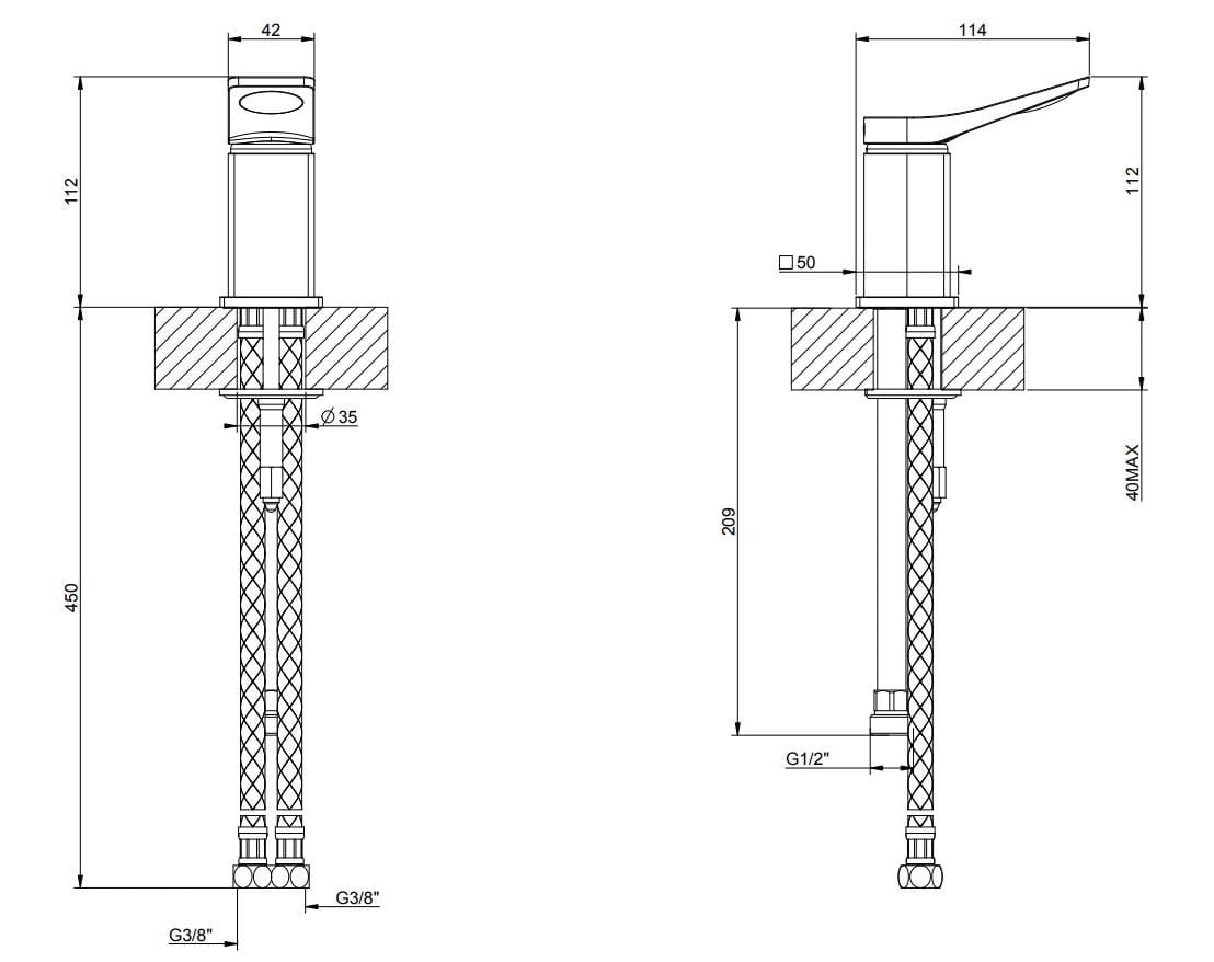 Пульт дистанционного управления латунной столешницей Gessi рельеф ARCH-00078206 - Вид №2