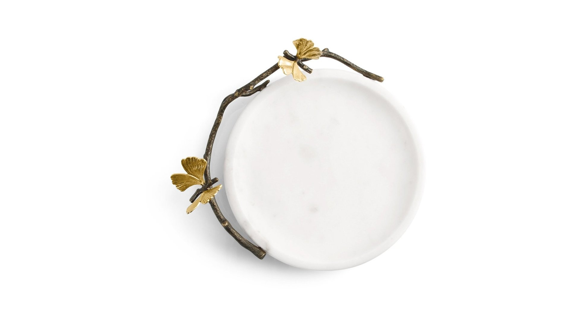 10650226 Michael Aram Мелочница Michael Aram Бабочки гинкго 15см, мрамор Мрамор  - Вид №3