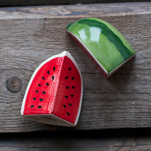 Солонка и перечница арбуз HAPPY STATION ДИЗАЙНЕРСКИЕ 009156 Зеленый  - Вид №3