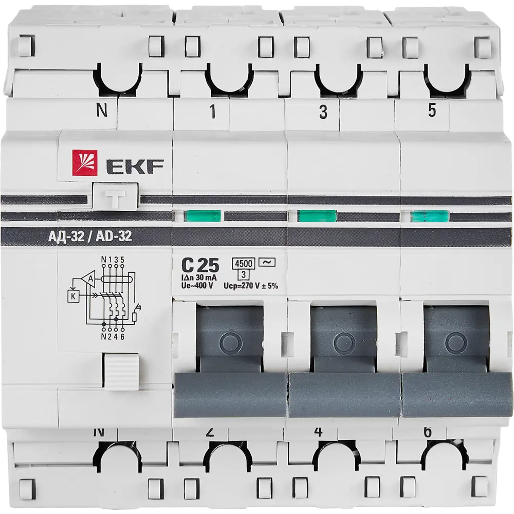Дифференциальный автомат EKF АД-32 с защитой от токов утечки 82421573 STLM-1534937 - Вид №1