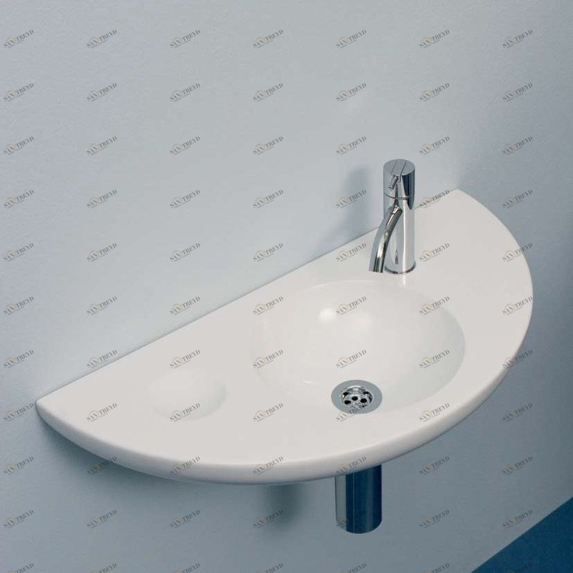 46130 Подвесная раковина настенная овальная Rapsel  белая 