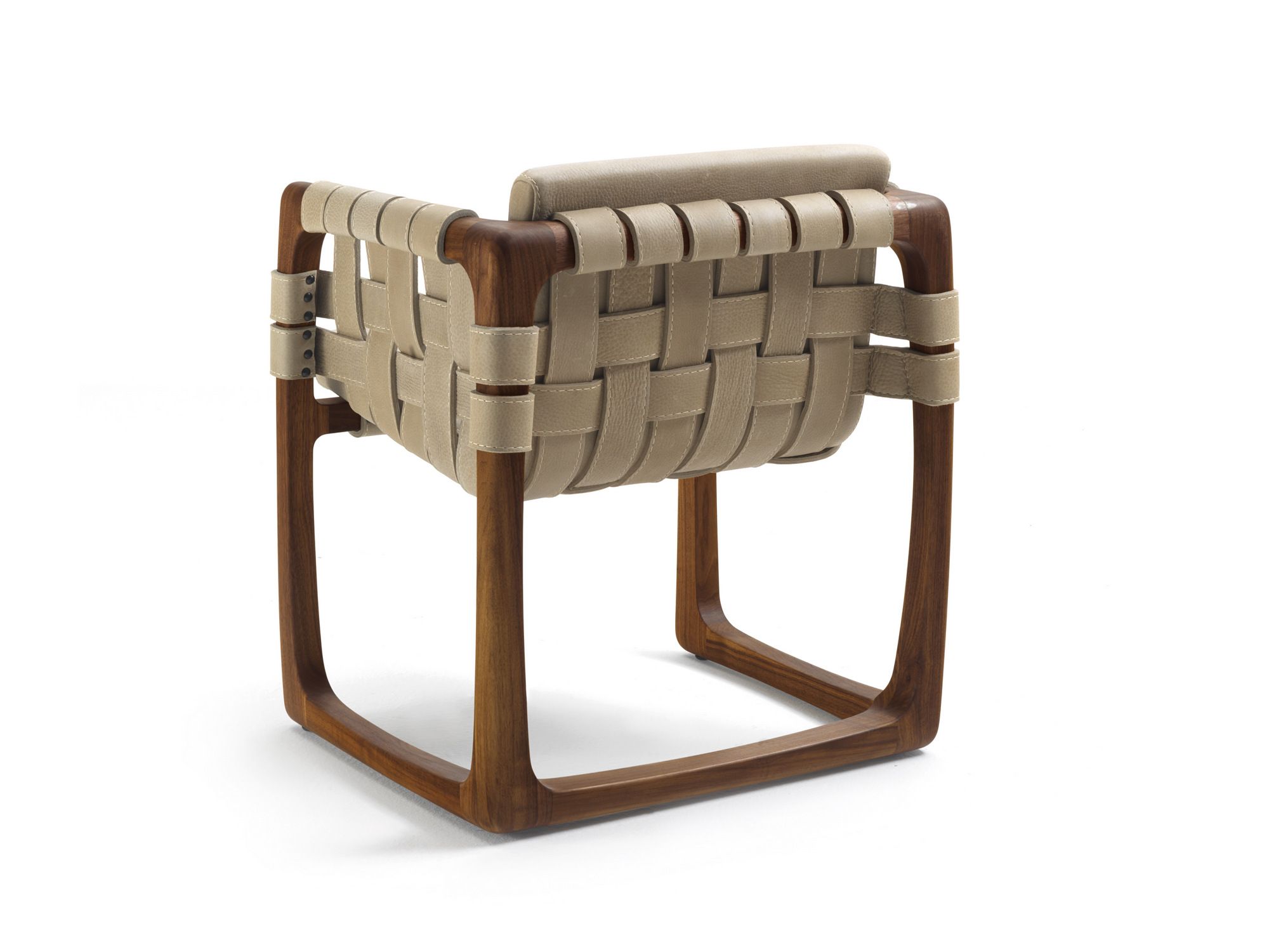 Кожаный стул с твердой деревянной рамой Riva 1920 бунгало ARCH-00044682 - Вид №2