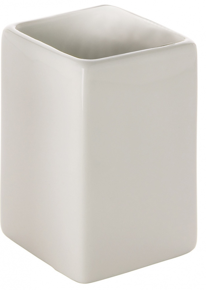 VE98(02) Gedy G-Verbena, настольный керамический стакан, белая керамика 