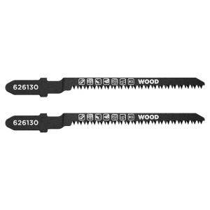 Пилка для электролобзика по дереву и пластику KWB 626130 чистый рез, 2 шт.