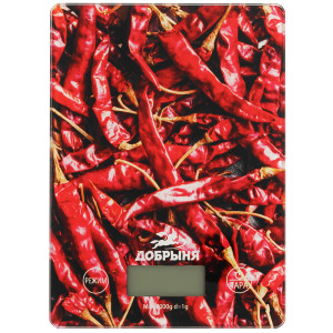 9071884 Кухонные весы Добрыня DO-3011P красный