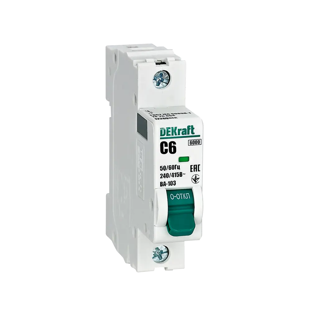 Автоматический выключатель DEKraft ВА-103 1P для защиты электросети 84509368 STLM-0050945