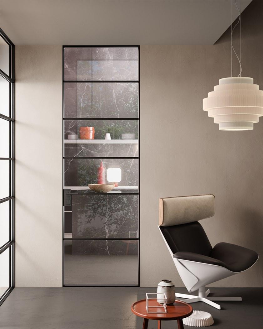 GIDEA Распашная дверь из алюминия в современном стиле со скрытыми петлями Moderno 1vpio - Вид №1