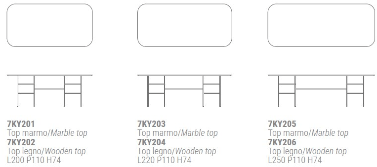 Marelli Прямоугольный обеденный стол из мрамора Kyoto sun-id-1350857 - Вид №6