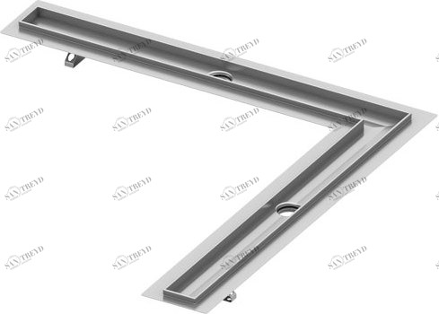 611500 Угловой канал TECEdrainline с гидроизоляционной лентой Seal System, 1500 х 1500