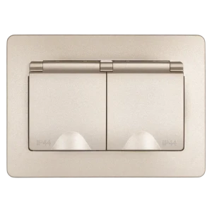 Розетка двойная встраиваемая Systeme Electric Blanca 16 А IP44 цвет титановый