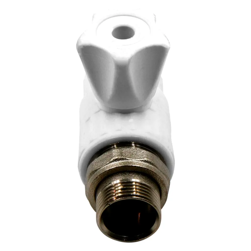 Кран для радиатора прямой Ростерм 3/4"x25 мм полипропилен ручка барашек STLM-2203508 - Вид №2