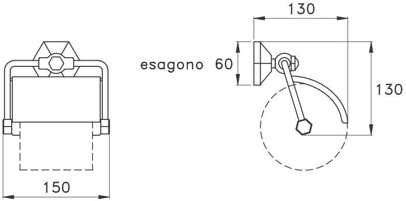 RUBINETTERIE STELLA Держатель рулона Eccelsa 1032 - Вид №1