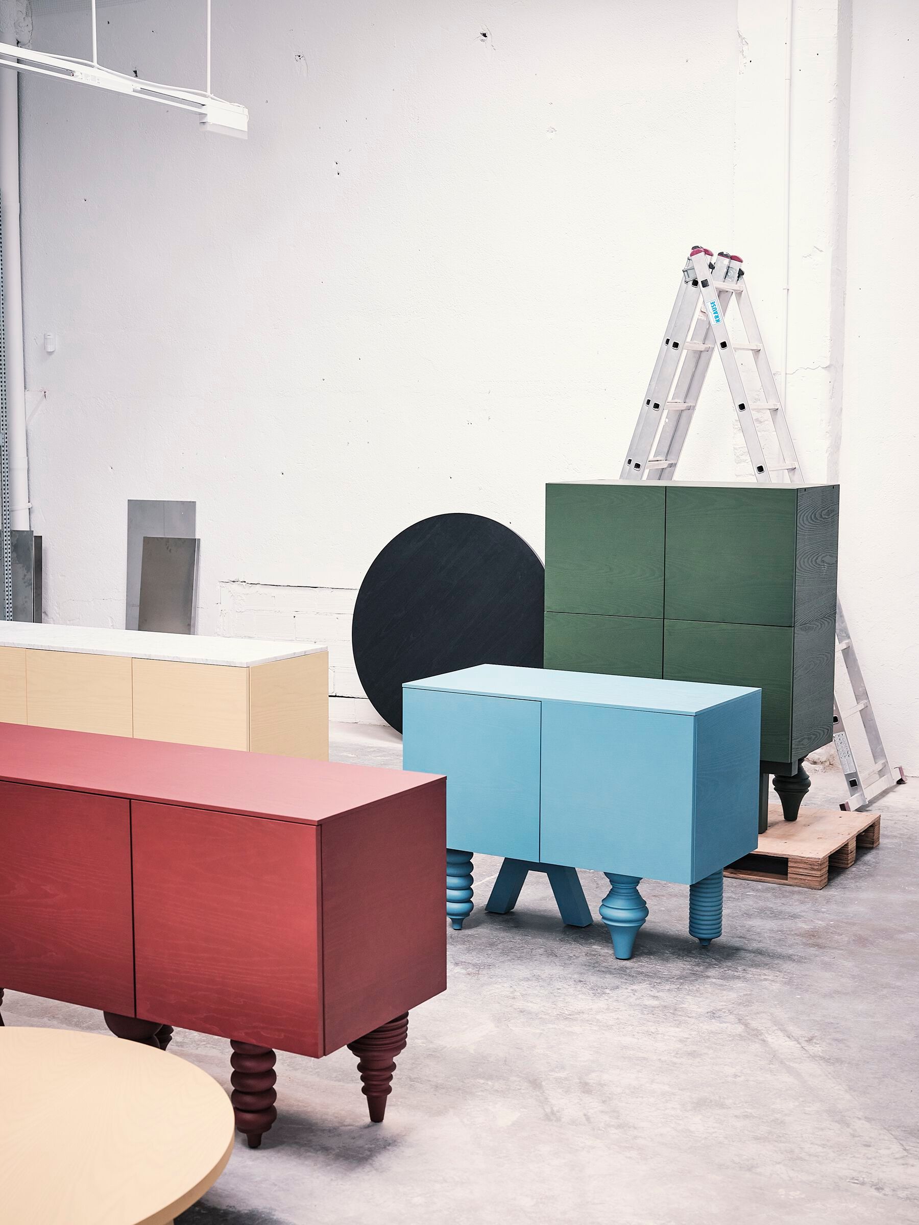 Круглый журнальный столик из МДФ для гостиной BD Barcelona Multileg ARCH-00093156 - Вид №3