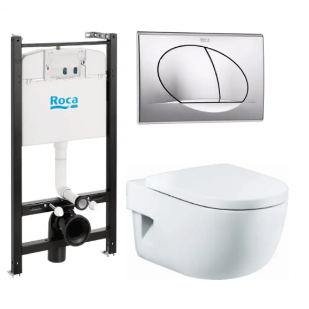 Комплект инсталляция с унитазом Roca Meridian и кнопкой STLM-2047007