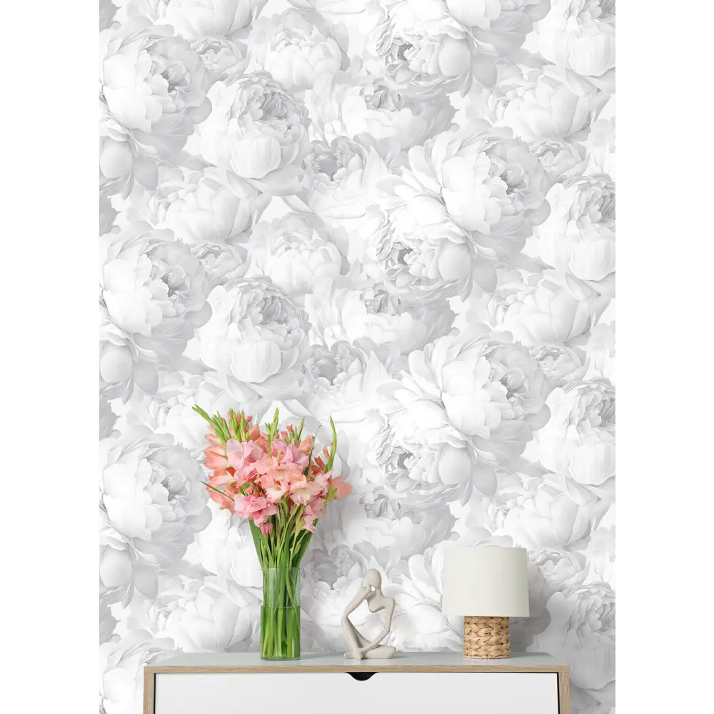 Обои флизелиновые Victoria Stenova Peony серые 1.06 м VS585330 STLM-2061633 - Вид №4