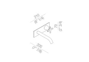 Латунный настенный смеситель для раковины с 2 отверстиями Agape Memory ARCH-00096161 - Вид №3
