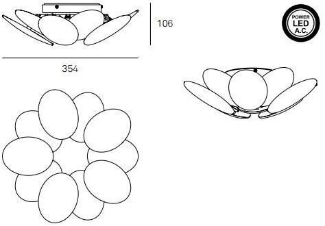 Milan Iluminacion Светодиодный потолочный светильник с диммером Obolo sun-id-1356986 - Вид №2