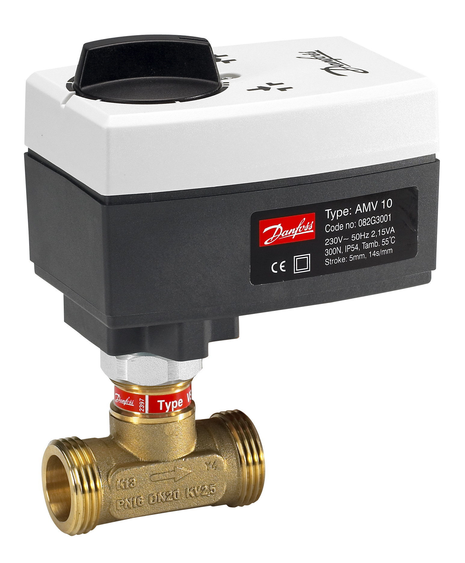 Danfoss Клапан регулирующий проходной VS 2 Комплект фитингов Ду20 с нар.резьб. 003H6903  - Вид №12