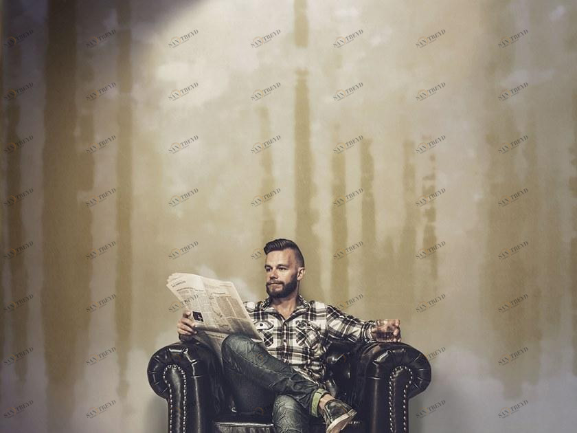 Tecnografica Стеклопластиковые прорезиненные обои с эффектом бетона Collezioni d'arte 54756
