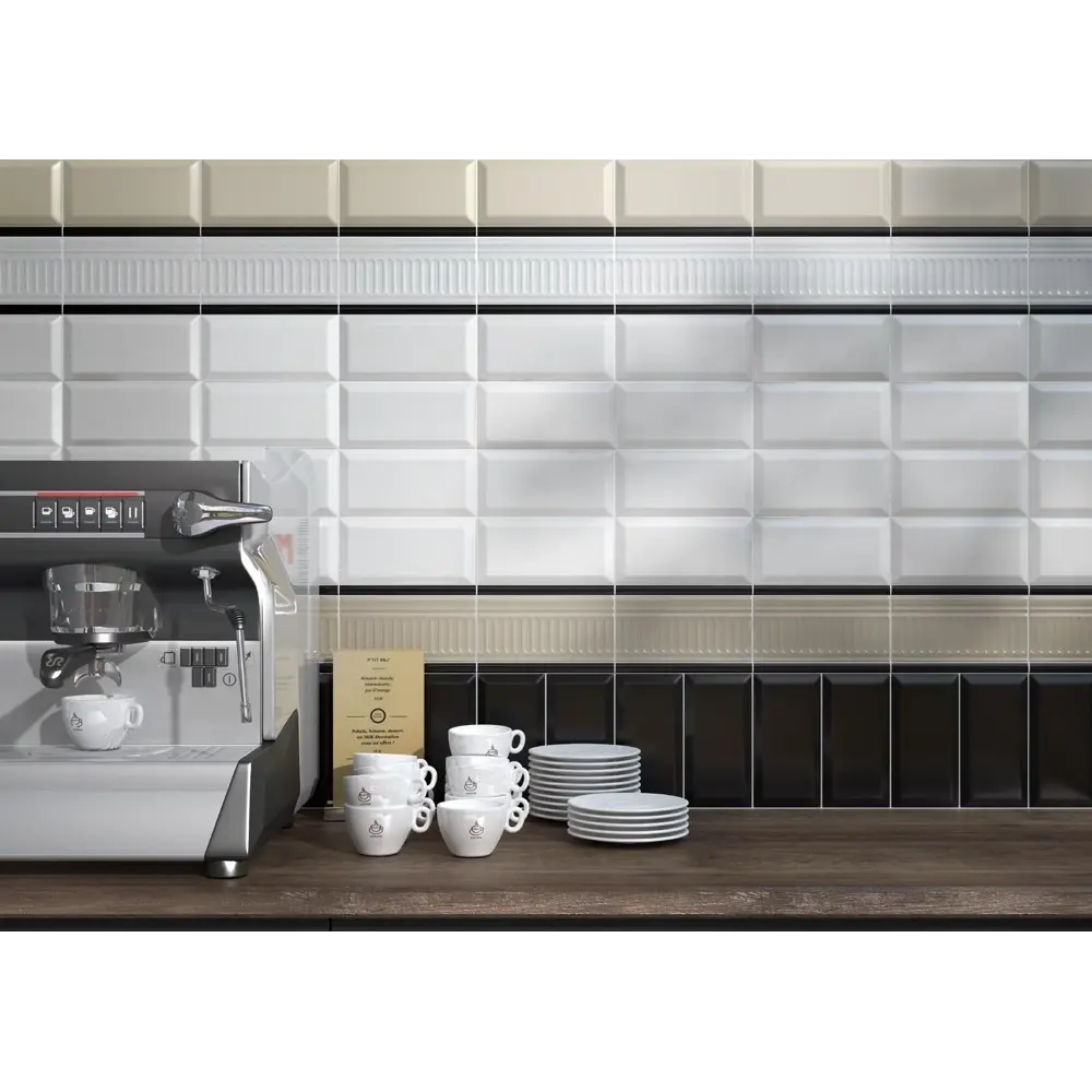 Бордюр настенный Kerama Marazzi Бланше глянцевый 9.9x20 см цвет бежевый STLM-2137992 - Вид №1