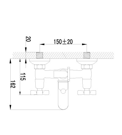 LM2502C Смеситель Benefit для ванны LEMARK BENEFIT  - Вид №1
