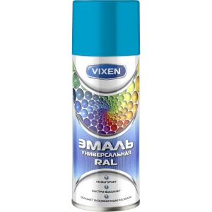 Эмаль аэрозольная Vixen алкидная цвет голубой 0.52 л