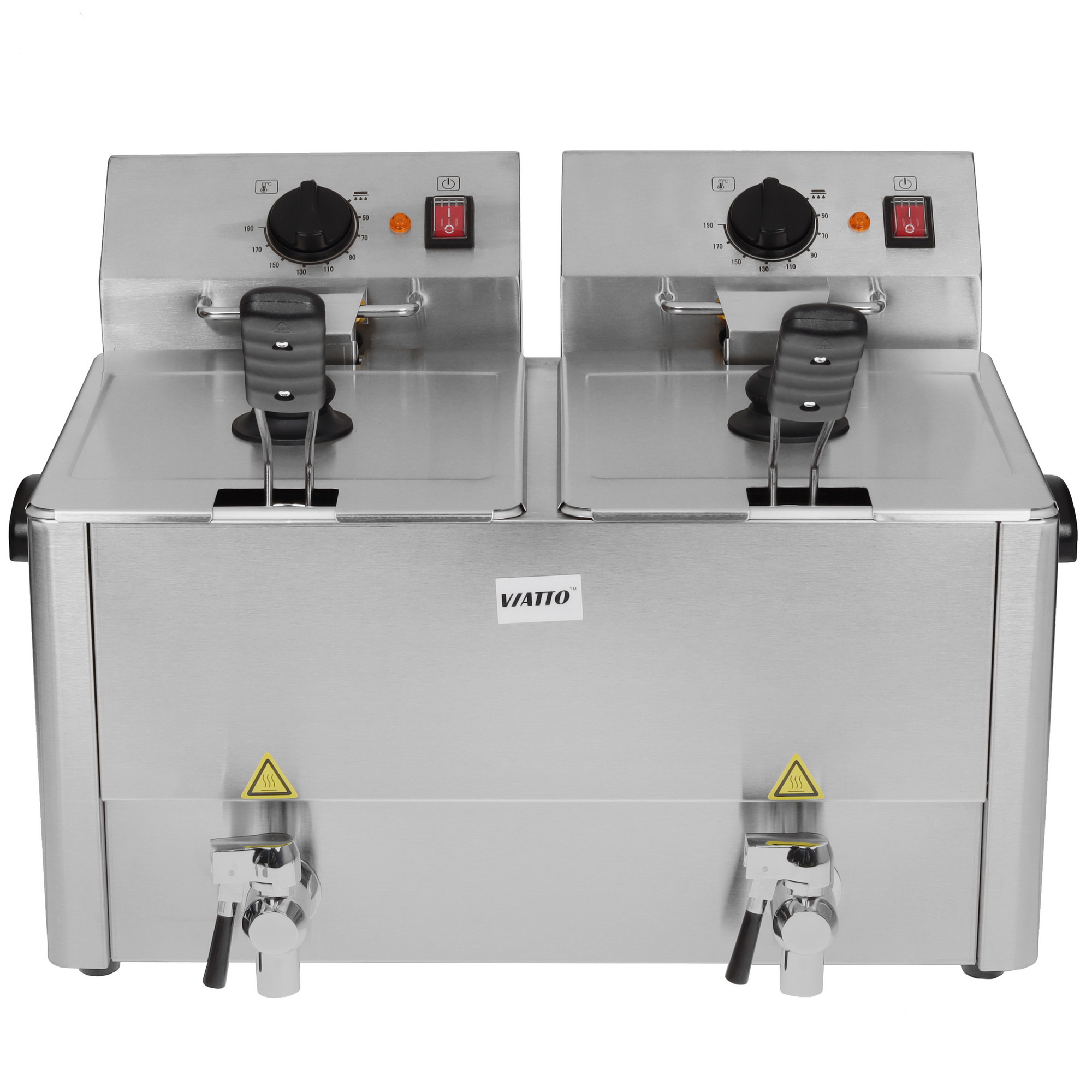 9985896 Фритюрница Viatto HDF8+8 серебристый STDN-0143503 - Вид №1