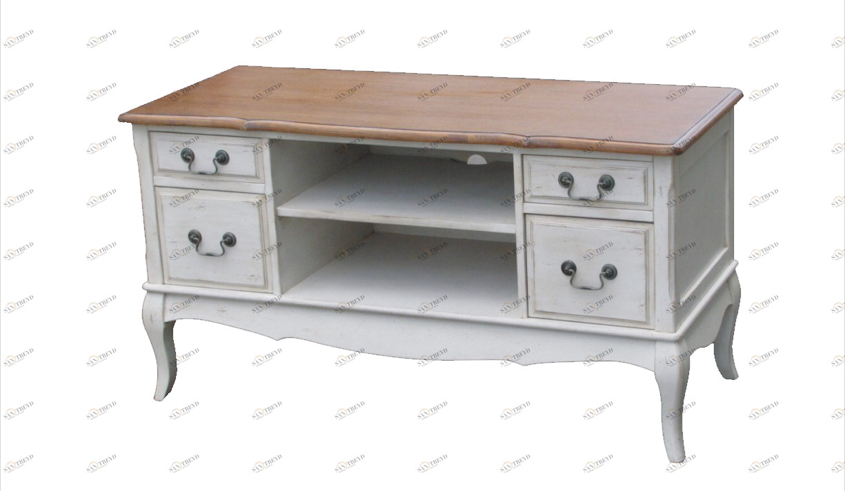 Тумба под телевизор белая с ящиками Mobilier de Maison ДОМАШНЯЯ ОБСТАНОВКА MOBILIER DE MAISON 017213 Белый Santreyd 
