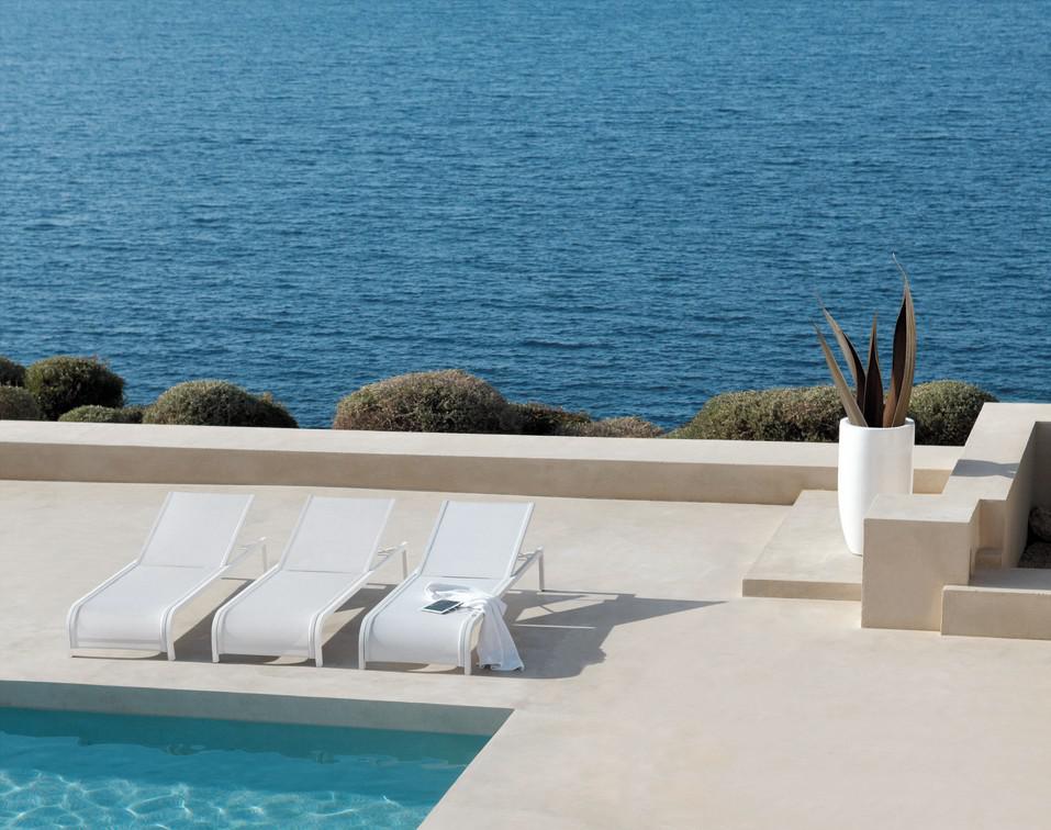 Шезлонг лава текстиль черный Manutti Latona MNST917 - Вид №2