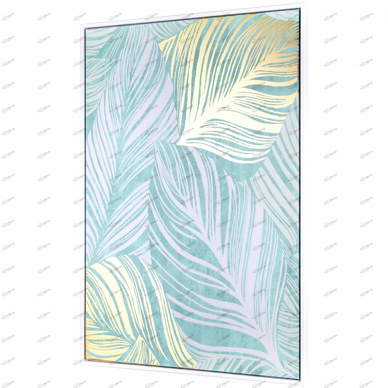 Панно интерьерное с подрамником из дерева 90х60 см голубое Tomas Stern TOMAS STERN  00-3872650 Белый;голубой;желтый 