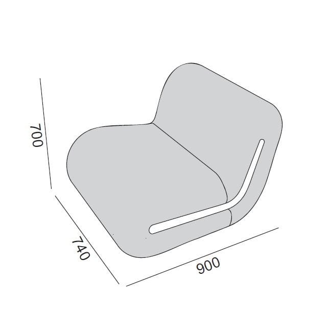 Тканевое кресло B-LINE BOOMERANG ARCH-00114705 - Вид №8