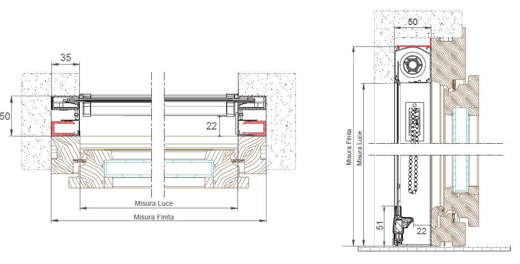 Вертикальная встраиваемая москитная сетка Mv Line москитные сетки-вертикальный встраиваемый ARCH-00042291 - Вид №3