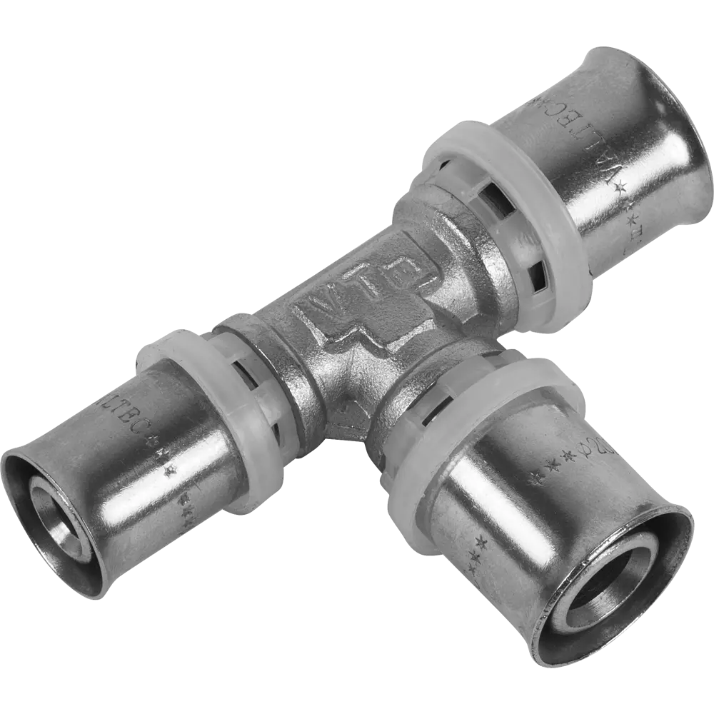 Тройник переходной Valtec 20x20x16 мм никелированная латунь VTM.231.N.202016 STLM-2081378