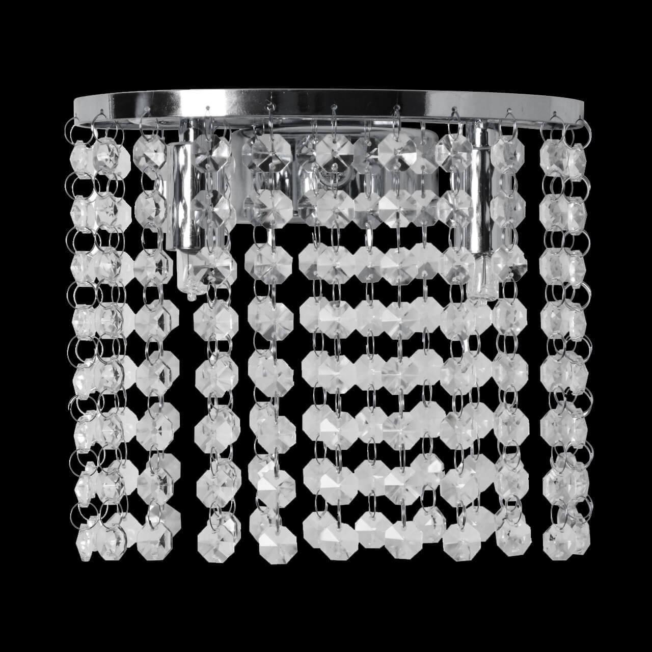 Бра хрустальное хром "Каскад" 113020302 MW-LIGHT КАСКАД 00-3931703 Прозрачный;хром - Вид №1