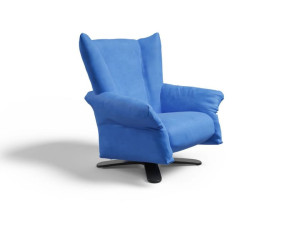 Тканевое вращающееся кресло с подлокотниками