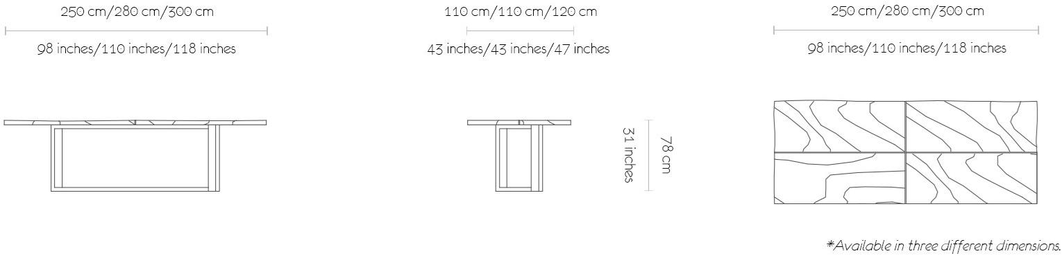 MORADA Прямоугольный деревянный обеденный стол Petra sun-id-1451071 - Вид №3