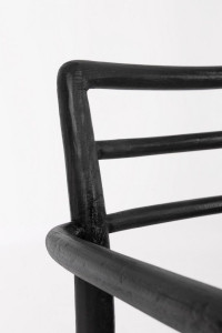 Штабелируемый садовый стул из тикового дерева с сиденьем из синтетического волокна