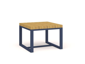 Прямоугольный садовый столик из алюминия и дерева