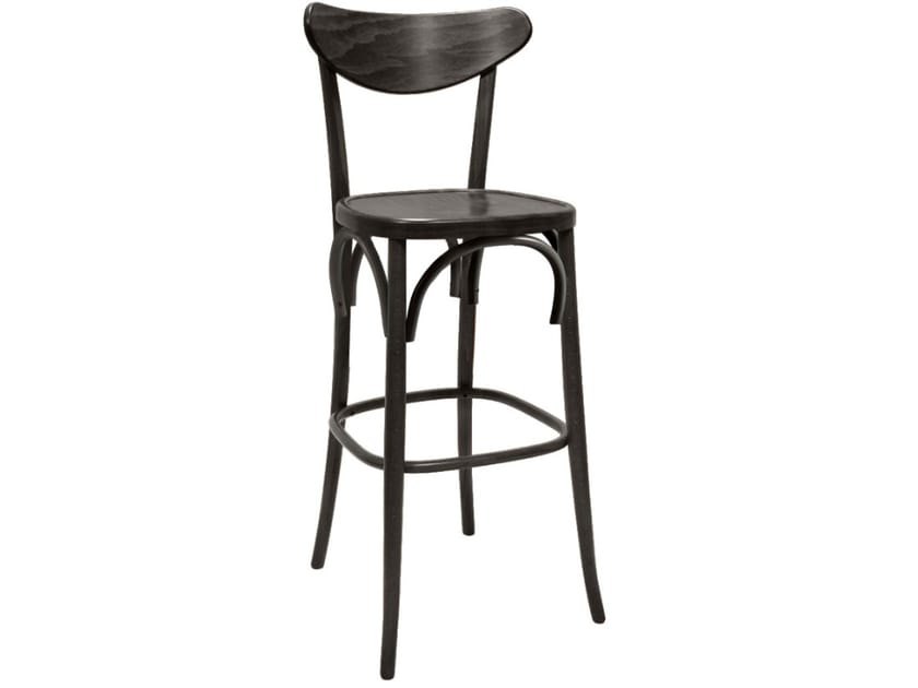 Деревянный табурет с подставкой для ног со спинкой XLINE 1446 ARCH-00065655