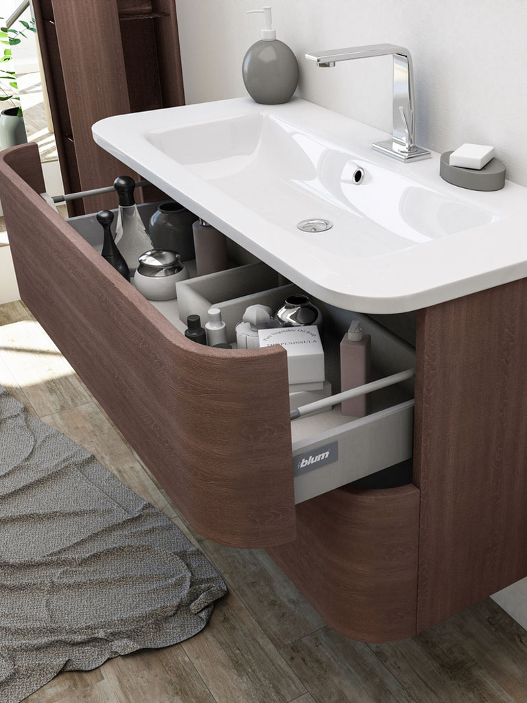 Мебель для ванной CEZARES ANGIE 81 Rovere scuro Soft 54427 - Вид №2