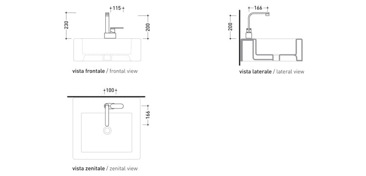 Однорычажный смеситель для раковины Ceramica Flaminia ONE ARCH-00094872 - Вид №2