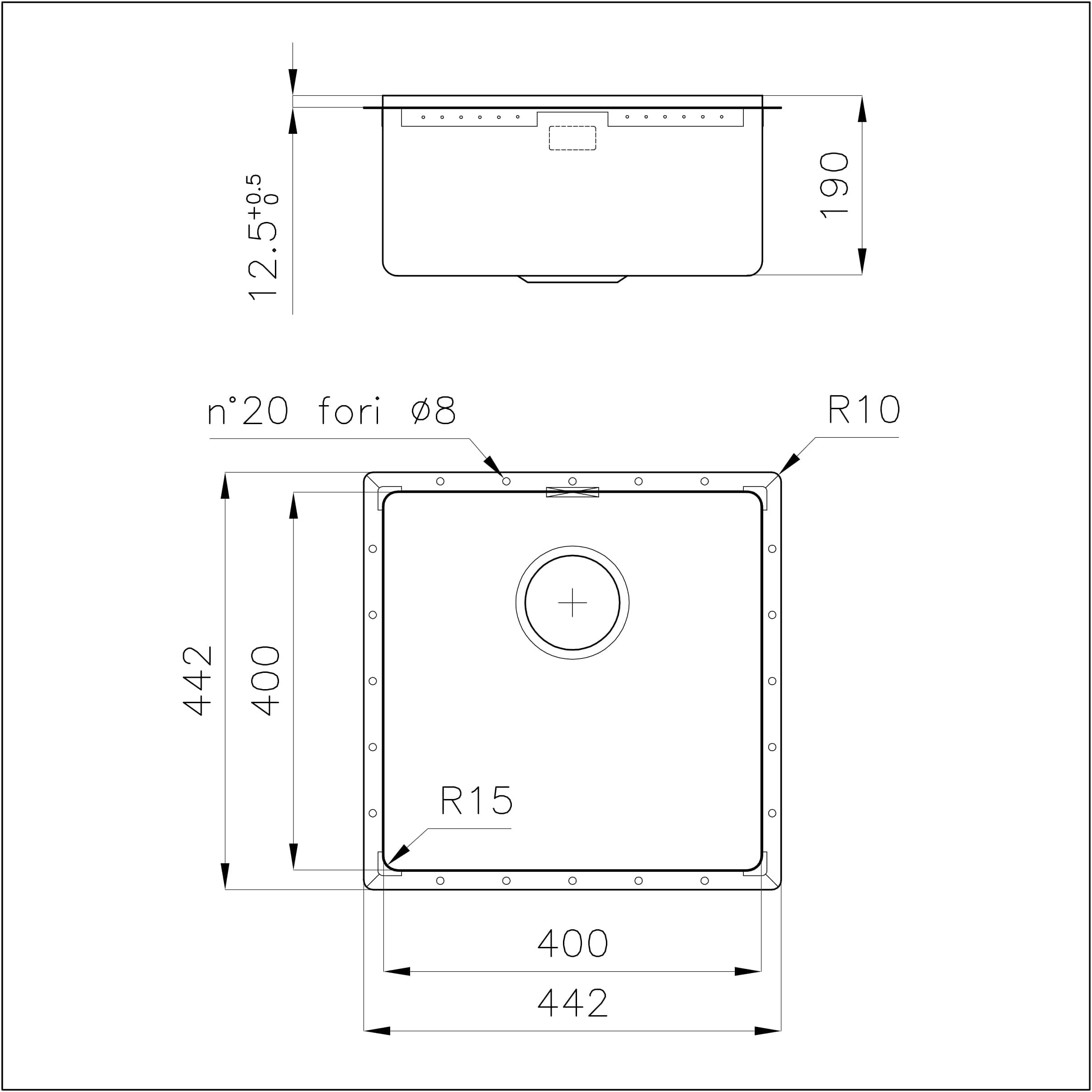 4156016 Раковина Phantom Edge Gun Metal - 4156016 Fosterspa  - Вид №1