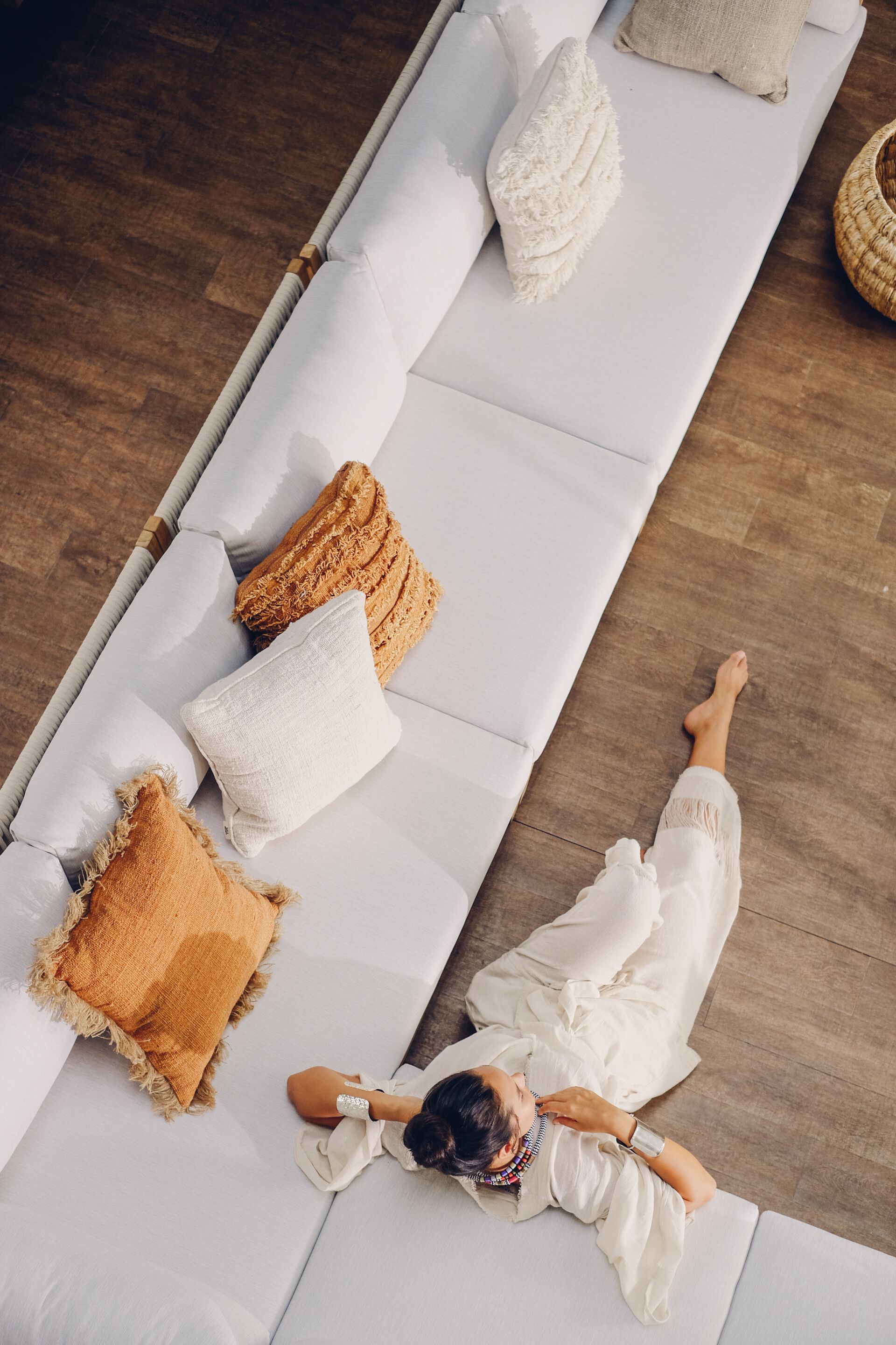 Правый / левый модуль для секционного дивана из тикового дерева cbdesign Венская модульная ARCH-00096006 - Вид №3