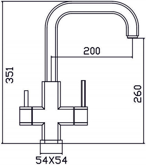 Смеситель ZorG Inox Ergo SZR-1127 для кухонной мойки, сталь - Вид №1