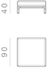 GHIDINI1961 Квадратный пуф с подкладкой Frame sun-id-1395447 - Вид №2