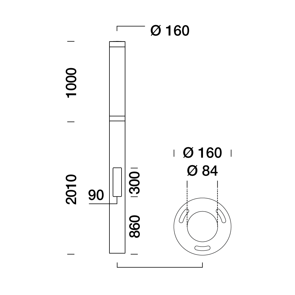 3366603 Уличное освещение  Platek TUBE  TUBE H. 3000 mm - 24 LED RGBW - Вид №10
